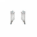 Silver Tone Butterfly Ear Cuffs With Fine Chain Tassels view 5