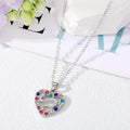 Gold and Silver Tone Crystal Heart and Hummingbird Necklaces view 5