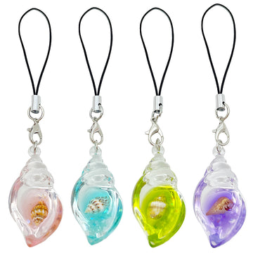 Starfish, Conch and Shell Charm Keychains Featuring Pink Conch Across 69 Variations