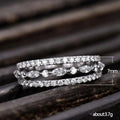 Silver Tone Triple Band Marquise Openwork Ring Sizes 6-10 view 5