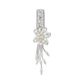 White Pearl Bow Duckbill and Flower Tassel BB Hair Clips view 5