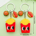 Food Charm Keychains Featuring Burger Across 5 Pictured Variations view 6