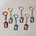 Penguin Figure Heart-Clasp Charms in Six Bright Colors view 2