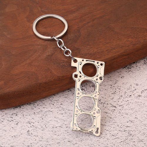 Creative Engine Gasket Zinc Alloy Keychain Car Accessory Pendant