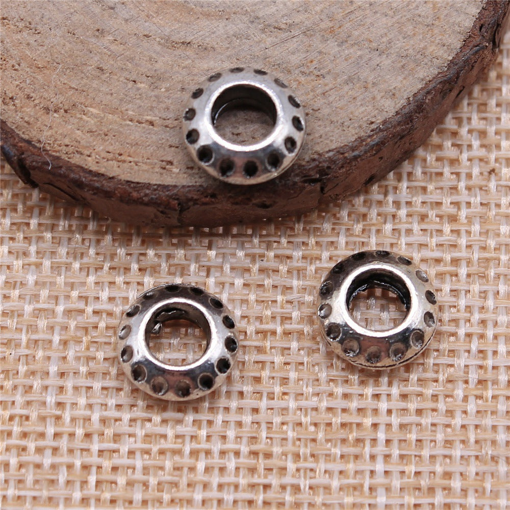 10.5x10.5x4.4mm 1.3g Multicolor Zinc Alloy Large Hole Spacer Beads for DIY Bracelet Jewelry Making