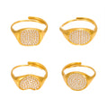 Geometric Solitaire Crystal Ring in Eight Shapes and Finishes view 5