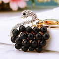 Pearl Swan Keychains in White Black Champagne and Red plus Assorted Color view 4