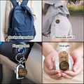 Best Teacher Round Wooden Keychain With Metal Ring, Two Styles view 3