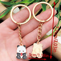 Bamboo, Apple and Flower Panda Enamel Keychains, 6 Poses view 7