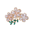 Red Gold Tone Flower Two Designs Metal Brooch Pin 4.6 x 3.2 cm view 6