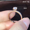 Round Solitaire Pave Ring In Silver, Gold, Rose, And Pink Variants view 4