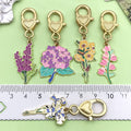 Rose, Sunflower and Flower Charm Keychains in 24 Pictured Variations for Bags and Keys view 4