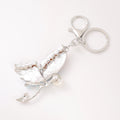 Enamel Butterfly Keychain Pearl Rhinestone Gold Or Silver view 4