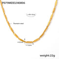 Rhombus Link Chain Necklace Bracelet Gold Silver Metal view 10
