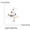 Black Enamel Witch Hat Brooch Decorative Lapel Pin view 6