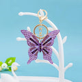 Rhinestone Butterfly Keychain Metal Crystal Wing Bag Charm view 9