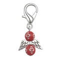 Red Cross Bead Angel Keychain Silver Clasp Six Styles view 11