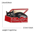 Cat In Adoption Box Brooch In 1 Style With Enamel And Crystal Details view 6