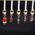 Five-Piece Red Rose and Heart Lobster Clasp Charm Assortment view 2
