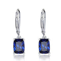 Rectangular Faceted Drop Earrings In Six Stone Colors view 11