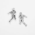 Running Football Player Charm Metal Jewelry Making Component In 3 Finishes view 4