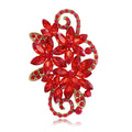 Flower Crystal Six Designs Metal Brooch Pin 3.9 x 5.9 cm view 8