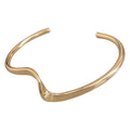 Metal Irregular Wide And Slim Wave Open Cuff 3 Styles view 5