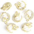 Pearl Dolphin Crystal Metal Jewelry Charms, 2 Finishes view 6