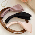 Satin Fabric Bow Banana Hair Claw Clip Ponytail Pink Style view 2