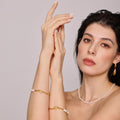 Freshwater Pearl and Branch Bracelet in Gold or Silver Tone view 4