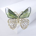 Gradient Wing Butterfly Brooch In Three Colors With Polished Metal Detail view 7