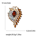Large Teardrop Crystal Brooch With Layered Marquise Stone Halo view 9