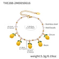 Yellow Lemon Pearl Bead Charm Bracelet Daisy Bee Styles view 8