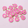 Double-Sided Enamel Heart Metal Charms in Eleven Colors view 12
