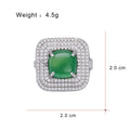 Green Silver Tone Flower Crystal Eight Designs Metal Brooch Pin view 6