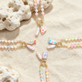 Faceted Bead Necklace With Pearl And Painted Charm view 4