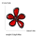 Five Petal Teardrop Crystal Flower Brooch in Five Colors view 9