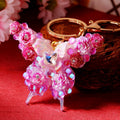 Rose-Covered Butterfly Keychains in Nine Color Combinations view 10