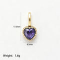 Gold Tone Chain Necklaces With Small Heart Birthstone Pendants view 11