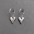 Alloy Heart Leverback Drop Earrings Gold Silver 3 Styles view 7