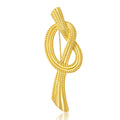 Textured Gold Tone Rope Knot Brooch for Jackets Scarves and Lapels view 5