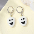 Silver Tone Acrylic Animal, Flower and Ghost Huggie Drop Earrings view 10