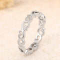 Silver Openwork Scroll Vine Band Ring Hollow Design view 2