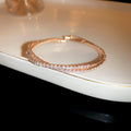 Crossing Double Row Crystal Bangle In Silver Tone Or Gold Tone view 7