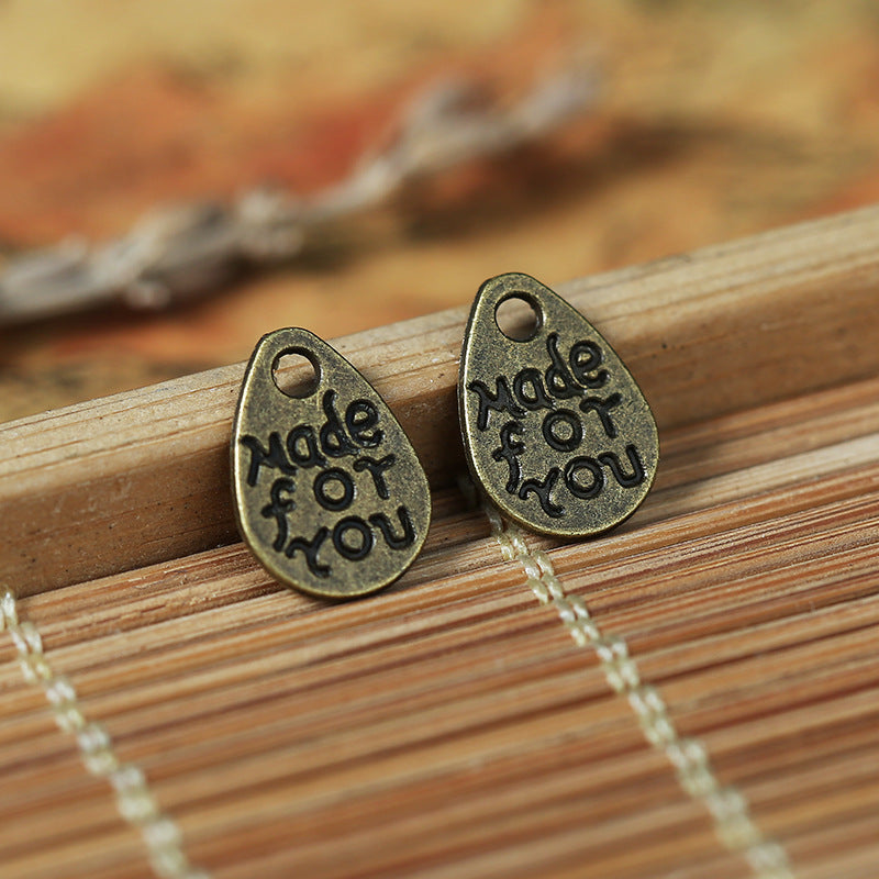 Teardrop Zinc Alloy Charm Pendant 11x8mm for DIY Jewelry