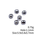 Eye Motif Round Spacer Bead in Antique Silver Metal Finish view 3