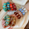 Acrylic Marbled Segment Bracelets Gold Spacers 8 Colors view 3