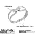 Gold Steel Sphere Wave Open Frame Hinge Bangle Bracelets view 8