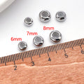 Donut Shaped Metal Stopper Beads With Silicone Cores in Three Finishes view 8