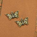 Ornate Butterfly Alloy Pendant Charm in 4 Finishes view 6